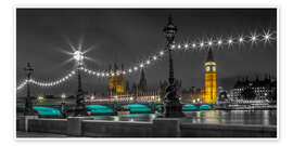 Poster Magische Nacht in Westminster, London - Melanie Viola