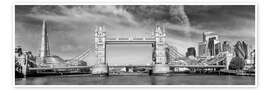 Poster Tower Bridge London im modernen Stadtpanorama - Melanie Viola