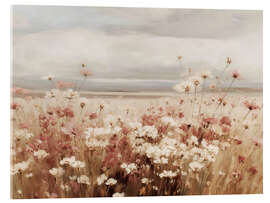 Acrylglasbild Vintage Wildblumenfeld