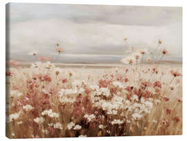 Leinwandbild Vintage Wildblumenfeld