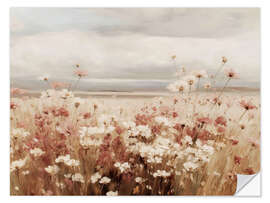 Wandsticker Vintage Wildblumenfeld