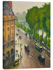 Leinwandbild Paris im Regen