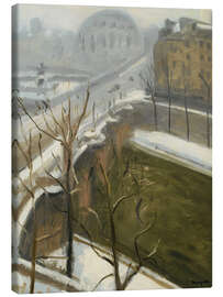 Leinwandbild Paris im Schnee