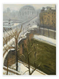 Poster Paris im Schnee