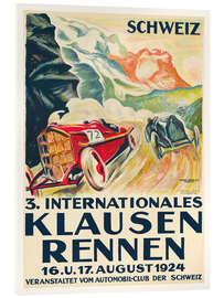 Acrylglasbild 3. Internationales Klausen Rennen - Emil Huber, 1924