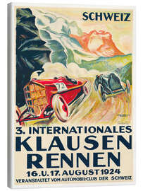 Leinwandbild 3. Internationales Klausen Rennen - Emil Huber, 1924