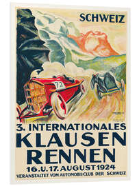 Hartschaumbild 3. Internationales Klausen Rennen - Emil Huber, 1924