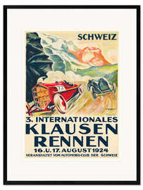 Gerahmter Kunstdruck 3. Internationales Klausen Rennen - Emil Huber, 1924