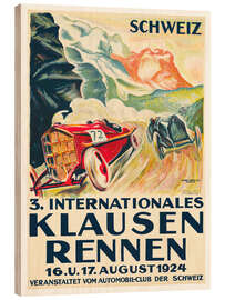 Holzbild 3. Internationales Klausen Rennen - Emil Huber, 1924