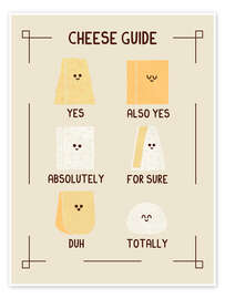 Wandbild Cheese Guide - HandsOffMyDinosaur