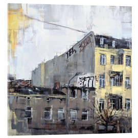 Acrylglasbild Häuser in der Zeppelinstraße Streetart in Potsdam - Eduard Warkentin