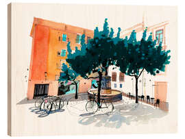 Holzbild Sonniges Valencia