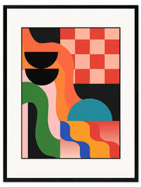 Gerahmter Kunstdruck Structured Flow II