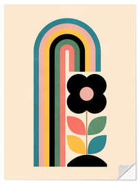 Wandsticker Regenbogenblüte