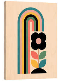 Holzbild Regenbogenblüte
