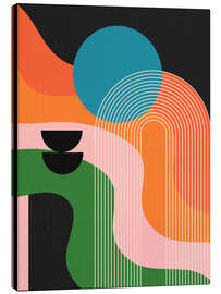 Leinwandbild Strukturierter Fluss I