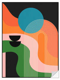 Wandsticker Strukturierter Fluss I