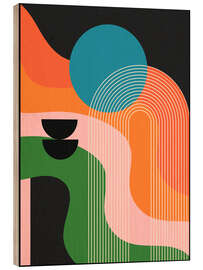 Holzbild Strukturierter Fluss I