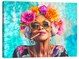 Leinwandbild Porträt der zeitlosen Lebensfreude - Andrea Haase