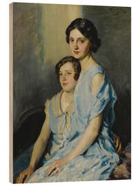 Holzbild Die Schwestern - Wilfrid de Glehn