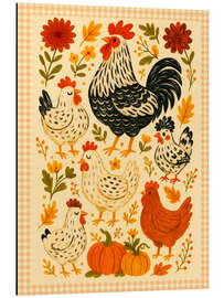 Quadro em alumínio Chicken Parade - Tori Taika