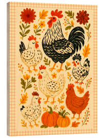 Holzbild Hühnerparade - Tori Taika