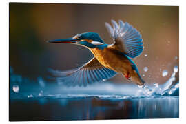 Magnettafel Eisvogel am Fluß