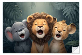 Wandsticker Dschungelfreunde - Fröhliche Tierfamilie - Thomas Klee