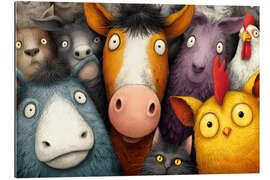 Gallery Print Tierische Nachbarn - Bunte Hofgemeinschaft