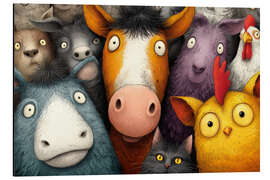 Magnettafel Tierische Nachbarn - Bunte Hofgemeinschaft