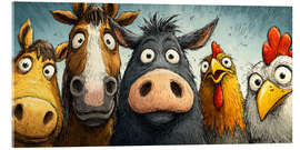 Acrylglasbild Farmtiere Gruppenbild - Thomas Klee