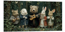 Hartschaumbild Waldtiere Orchester - Märchenhafte Musikanten