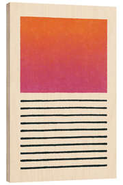 Holzbild Sonnenuntergangsverlauf