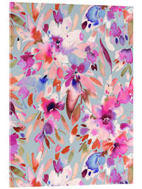 Acrylglasbild Pastell Tropische Blumen - Ninola Design