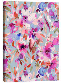 Leinwandbild Pastell Tropische Blumen - Ninola Design
