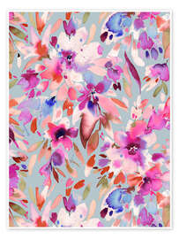 Wandbild Pastell Tropische Blumen - Ninola Design
