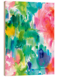 Holzbild Tropisch bunt Abstrakt - Ninola Design