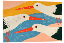 Acrylic print Three Oystercatchers - Frank Daske