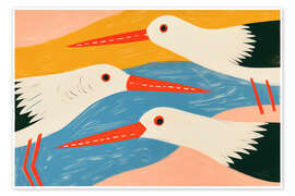 Wandbild Drei Austernfischer - Frank Daske