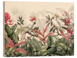 Holzbild Kakadus im Vergessenen Paradies - Andrea Haase