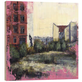 Holzbild Baulücke in Berlin Mitte - Häuser von Berlin - Eduard Warkentin