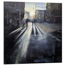 Alubild Stadtansicht Berlin gegen die tiefstehende Sonne - Eduard Warkentin