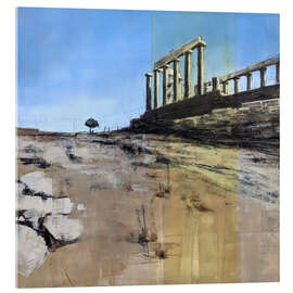 Acrylglasbild Der Tempel des Poseidon bei Athen - Eduard Warkentin