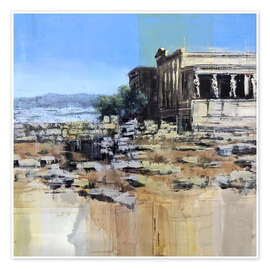 Wandbild Die Akropolis von Athen - Eduard Warkentin
