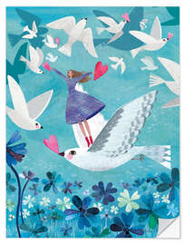 Wandsticker Glücksflug