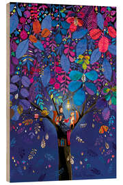 Holzbild Gutenacht-Lektüre