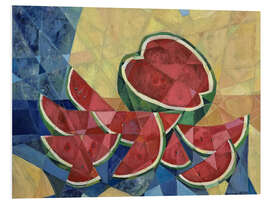 Hartschaumbild Wassermelone im Kubismus - Iuliia Kotenko