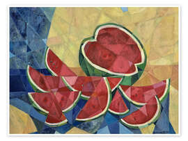 Wandbild Wassermelone im Kubismus - Iuliia Kotenko