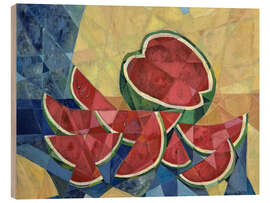 Holzbild Wassermelone im Kubismus - Iuliia Kotenko