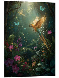 Acrylglasbild Verzauberter Dschungelpapagei - Nikita Abakumov